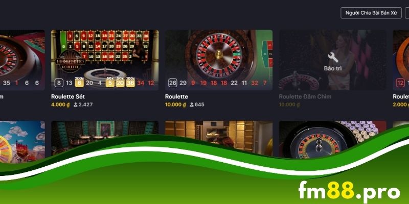 Casino FM88 cung cấp Roulette đỉnh cao